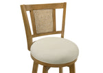 Isla - 30" Amber Glow Bar Height Rubberwood Swivel Barstool