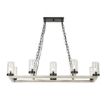Edgecomb - 10 Light Indoor-Outdoor Chandelier - Black / Gray