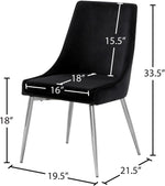 Karina - Dining Chair with Chrome Legs (Set of 2)