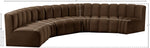 Arc - Velvet 6 Piece U-Shaped Modular Sofa