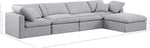 Indulge - Linen 5 Piece Modular Sectional With Chaise