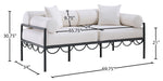 Portofino - Resilient Water Repellent Fabric 69.75" Upholstered Outdoor Patio Loveseat