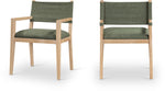 Avon - Linen Textured Performance Fabric Upholstered Dining Arm Chair