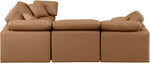 Indulge - Faux Leather 4 Piece Modular Corner Sectional