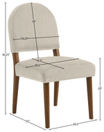 Varinelle - Velvet Dining Chair (Set of 2) - Walnut Frame