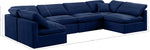 Indulge - Velvet 6 Piece Modular U-Shaped Sectional