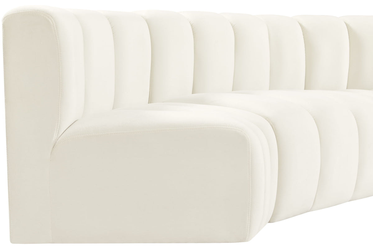 Arc - Velvet 4 Piece U-Shaped Modular Sofa