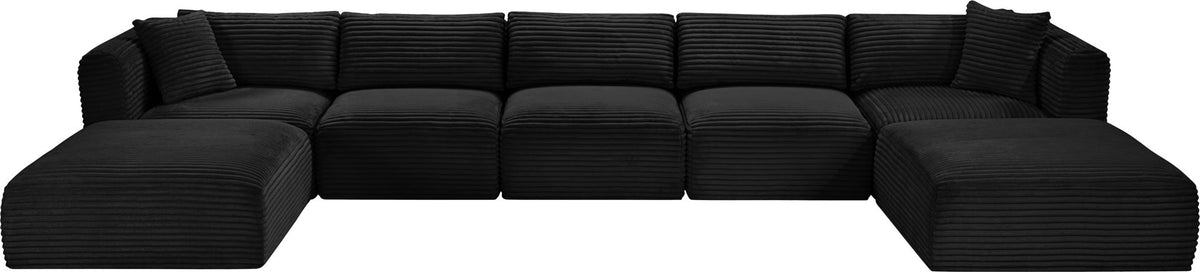 Shaggy - 7 Piece Modular Sectional With 2 Ottomans