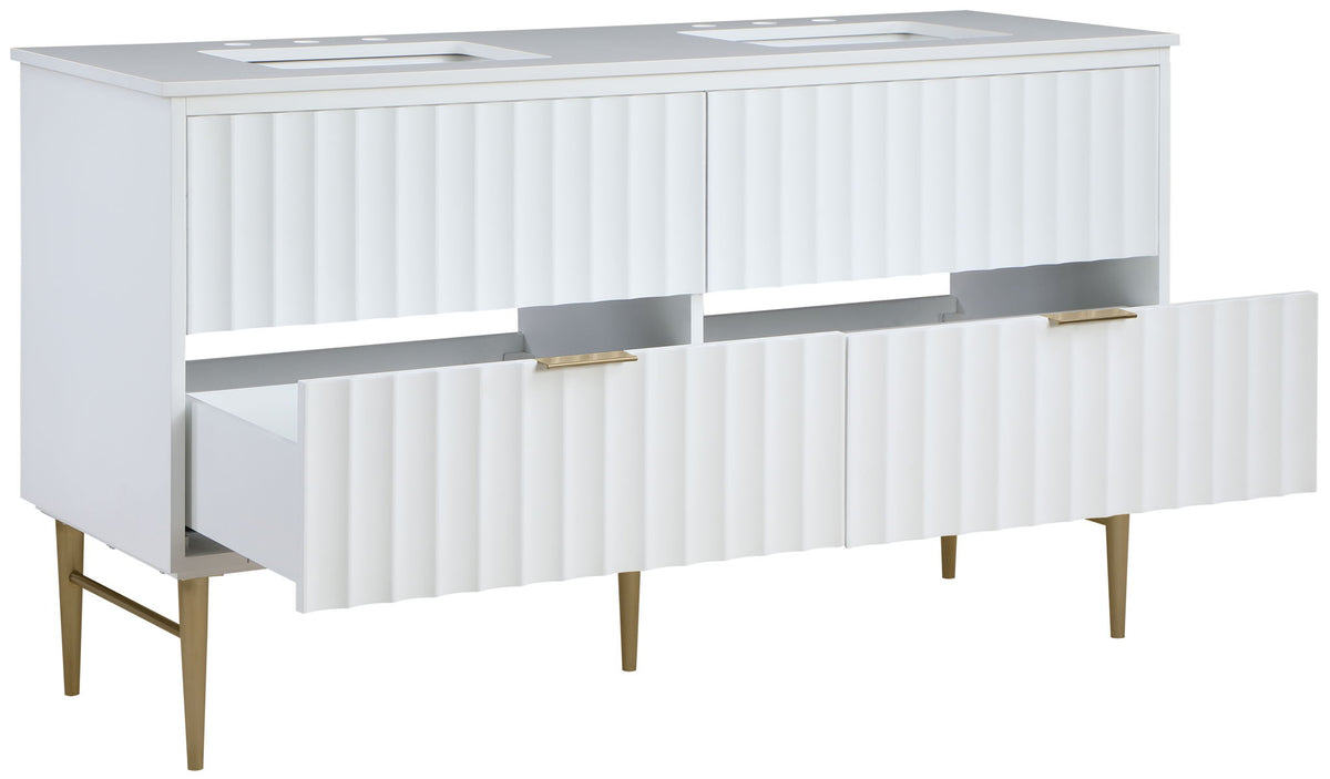 Modernist - Bathroom Vanity With Gold Legs
