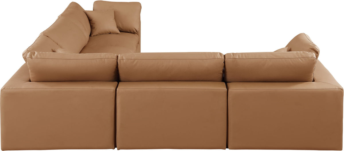Comfy - 5 Piece Faux Leather Modular Corner Sectional