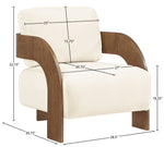 Cedra - Velvet Performance Fabric Upholstered Accent Chair - Brown Frame