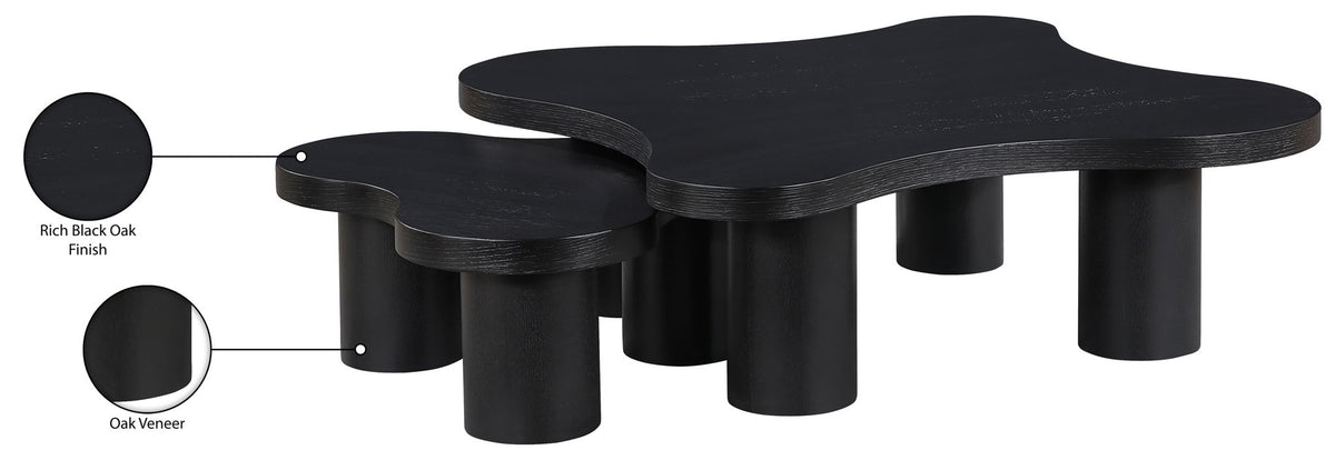Cove - Oak Veneer And Solid Wood 2 Piece Coffee Table