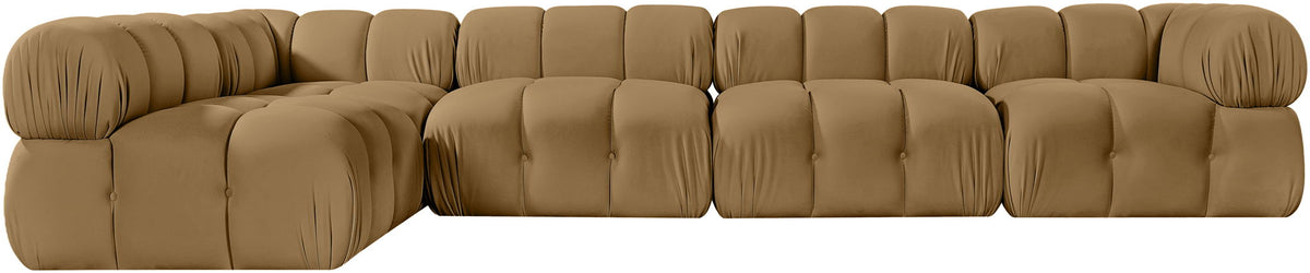 Orin - Velvet 5 Piece Modular Sectional