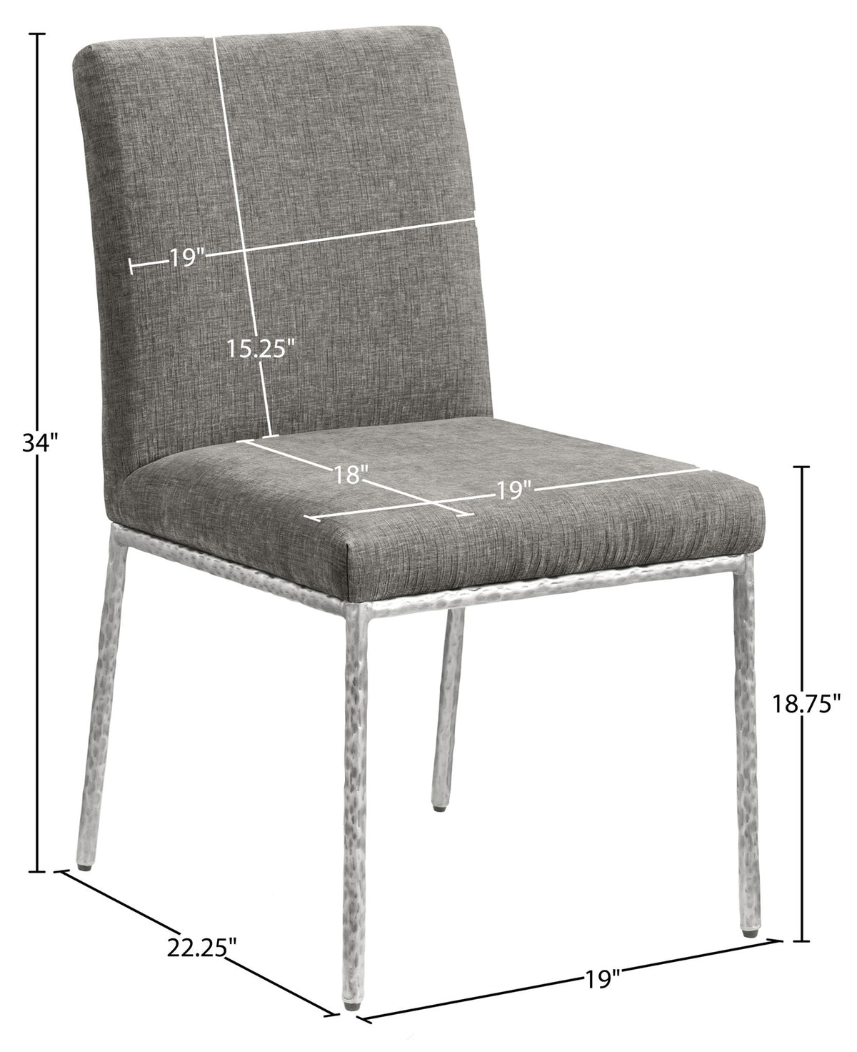 Reeves - Dining Side Chair (Set of 2) - Silver Base