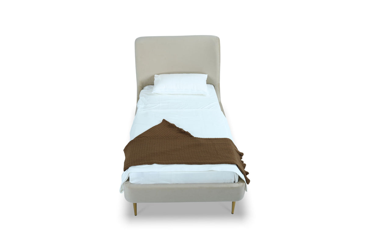 Manhattan Heather - Bed With Gold Legs