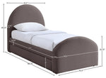 Andaz - Chenille Fabric Upholstered Trundle Bed