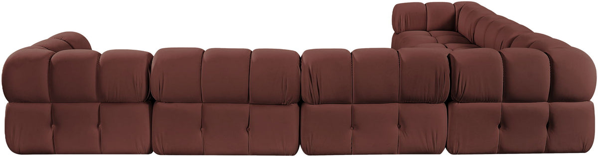 Orin - L-Shaped Velvet 6 Piece Modular Sectional