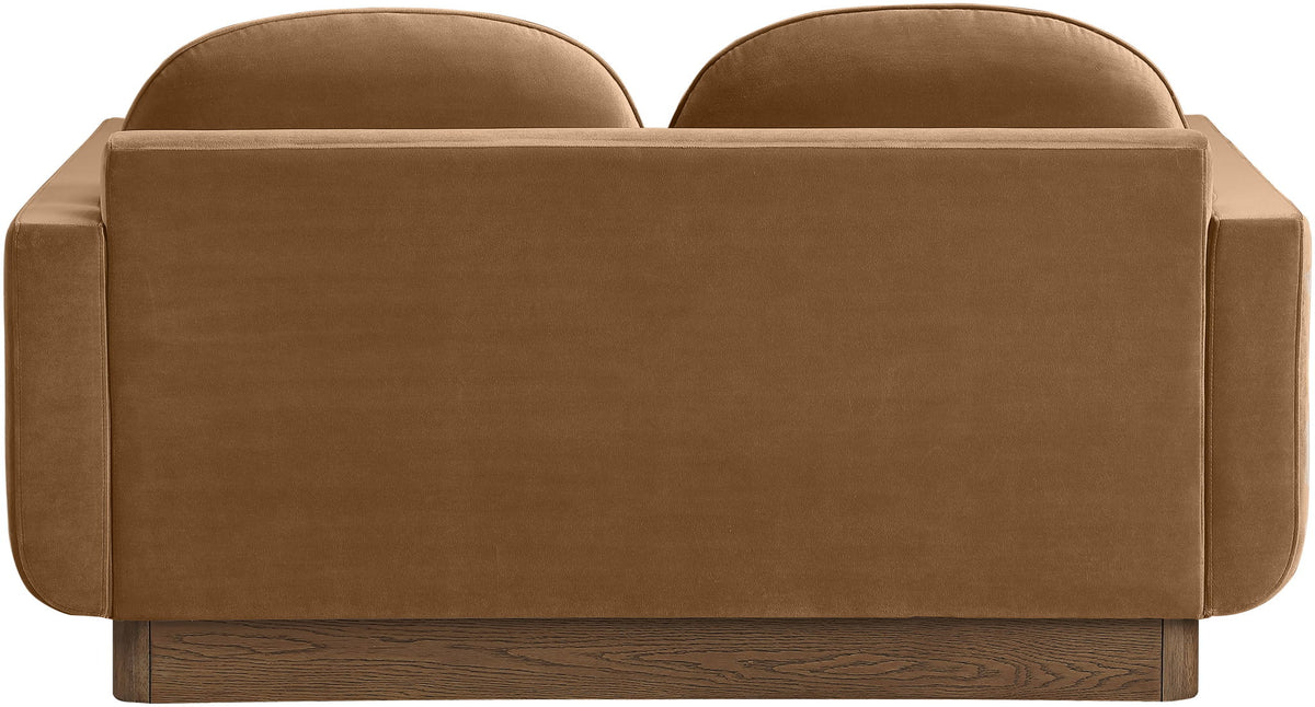 Diviento - Velvet Performance Fabric Upholstered Loveseat
