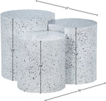 Dimple - 20" 3 Piece Modular End Table - Terazzo Finish