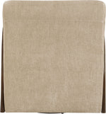Neria - Chenille Fabric Upholstered Swivel Accent Chair - Painted Brown Base