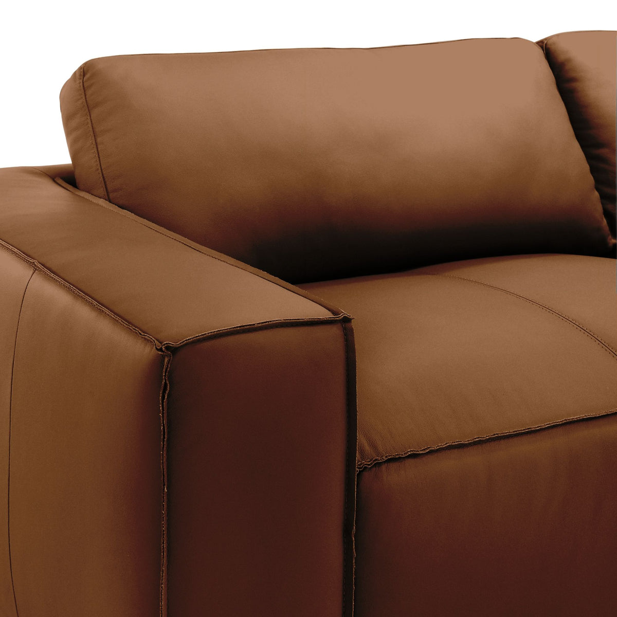 Clayton - Leather Sofa With Track Arms