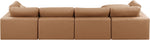 Comfy - 5 Piece Faux Leather Modular Sectional With Chaise
