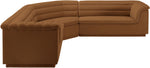 Cascade - Velvet Modular Sectional - Saddle