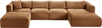 Shaggy - Fabric 5 Piece Modular Sectional With Chaise And Ottoman