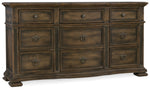 Hill Country - Williamson 9-Drawer Dresser - Dark Brown