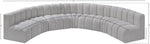 Arc - Boucle Fabric 7 Piece U-Shaped Modular Sofa