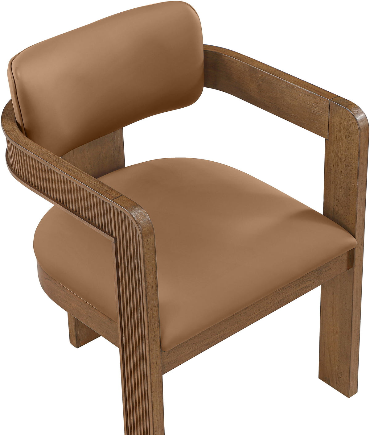 Sacha - Vegan Leather Upholstered Dining Chair With Brown Base (Set of 2)
