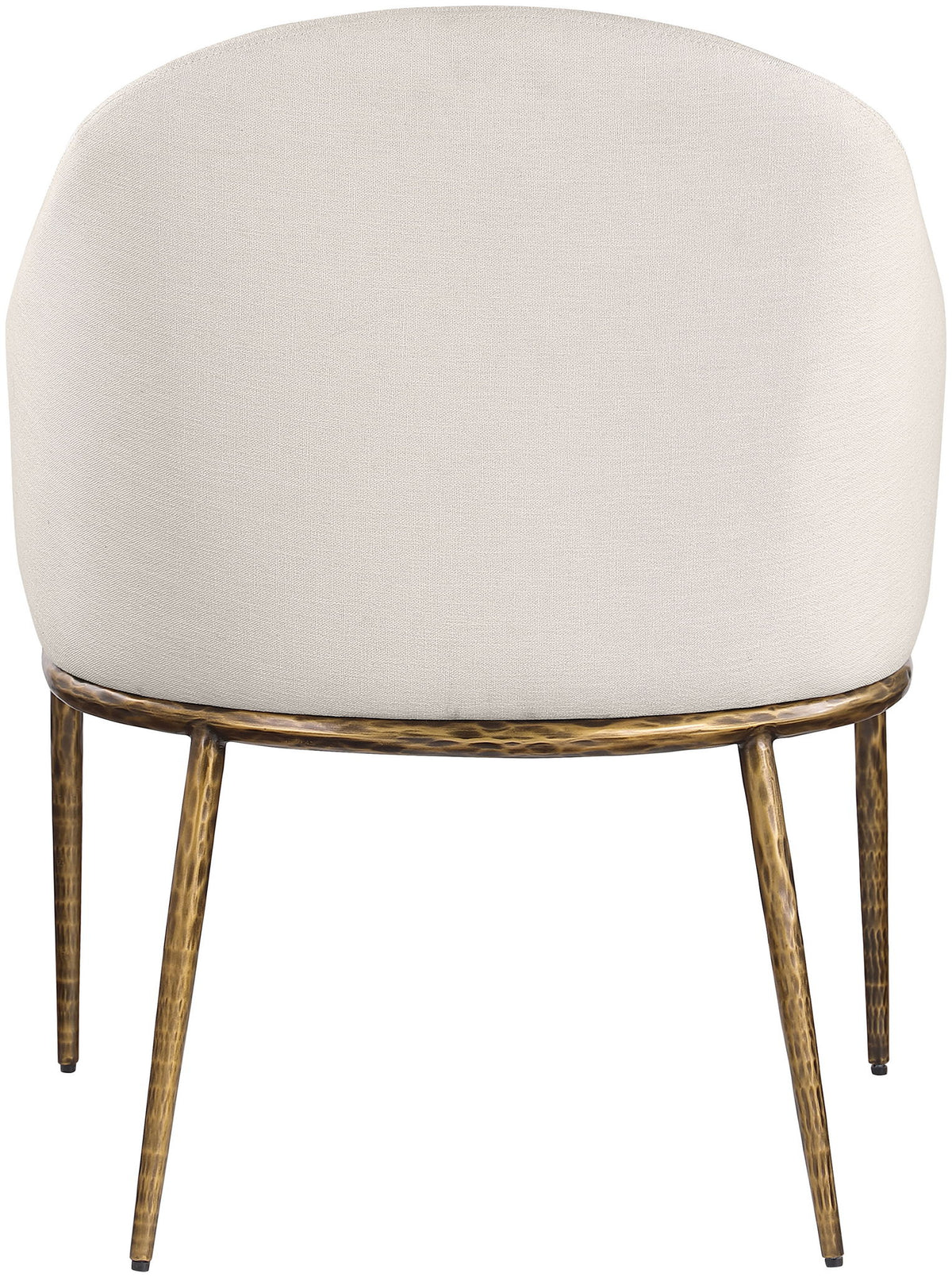 Ferro - Upholstered Dining Arm Chair With Brushed Gold Legs