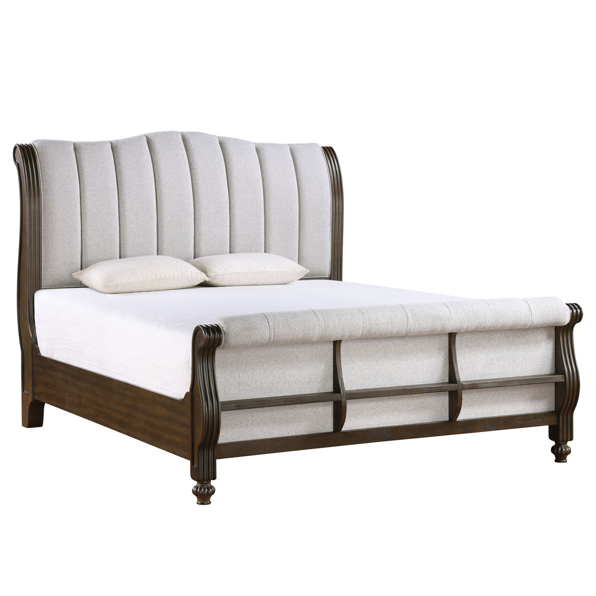 Marina - Upholstered Bed - Cherry