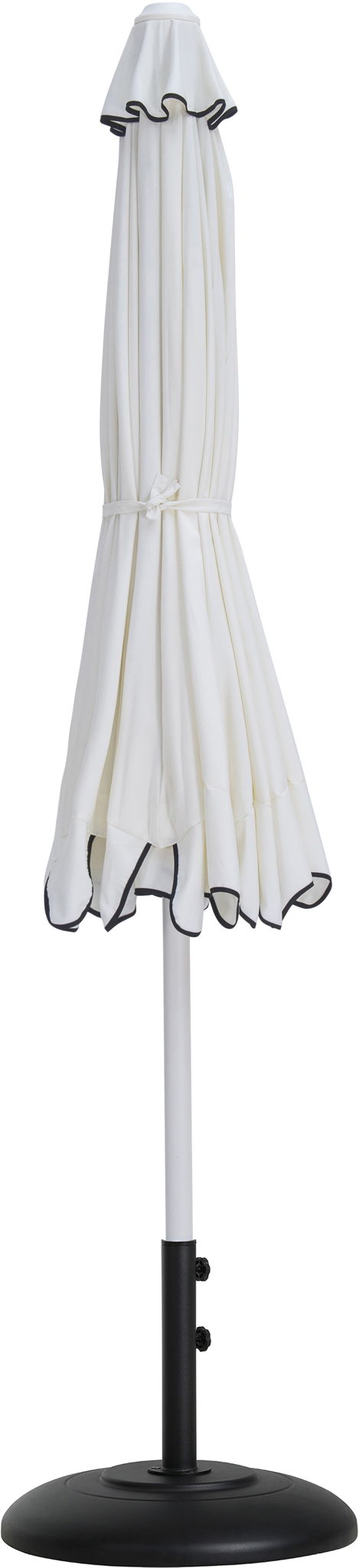 Amalfi - Patio Umbrella - Black Base / White Pole