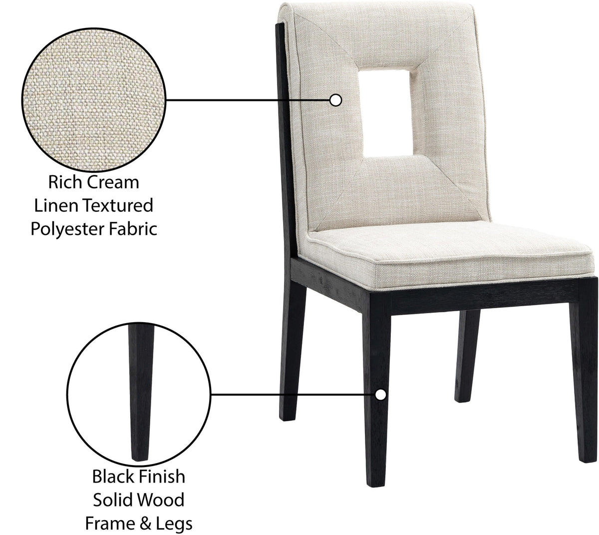 Gwendolyn - Dining Side Chair With Black Frame (Set of 2)