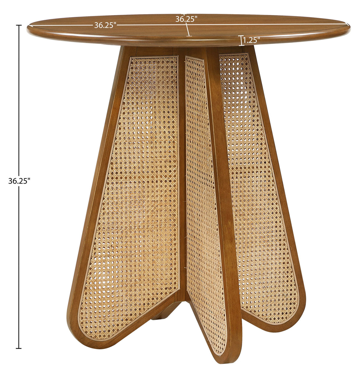 Butterfly - Solid Wood And Natural Cane Table