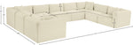 Shaggy - 9 Piece Modular U-Shaped Sectional