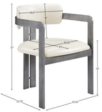 Aurum - Vegan Leather Upholstered Dining Chair With Gray Base (Set of 2)