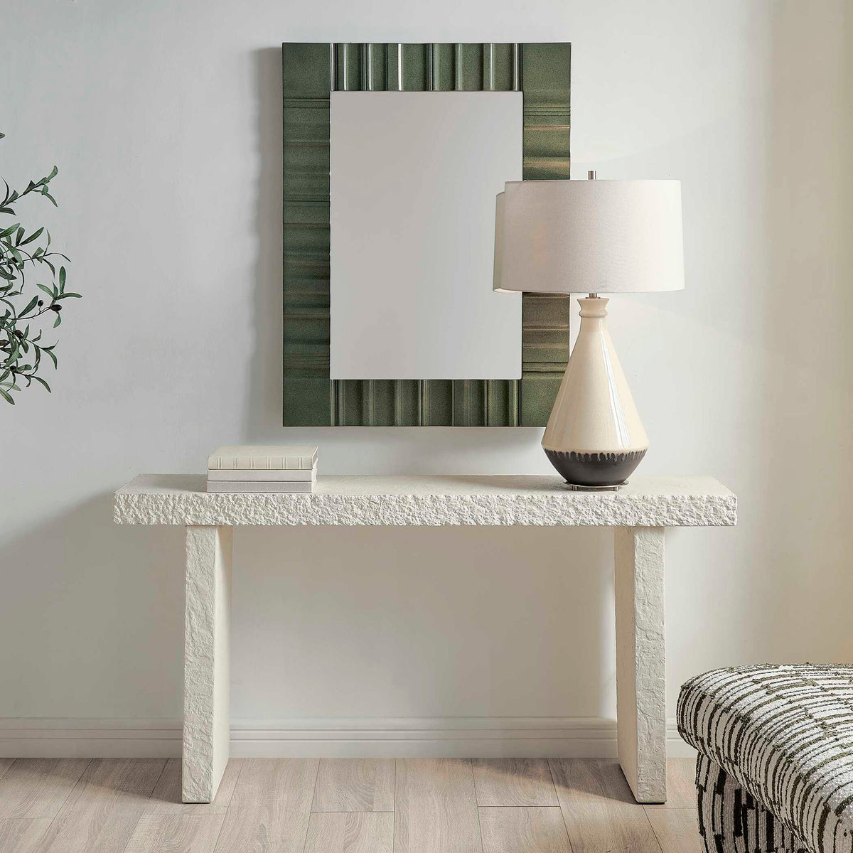 Hagan - Indoor-Outdoor Console Table - Limestone