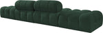 Ames - 4 Piece Boucle Upholstered Modular Sofa With 2 Backless Seats