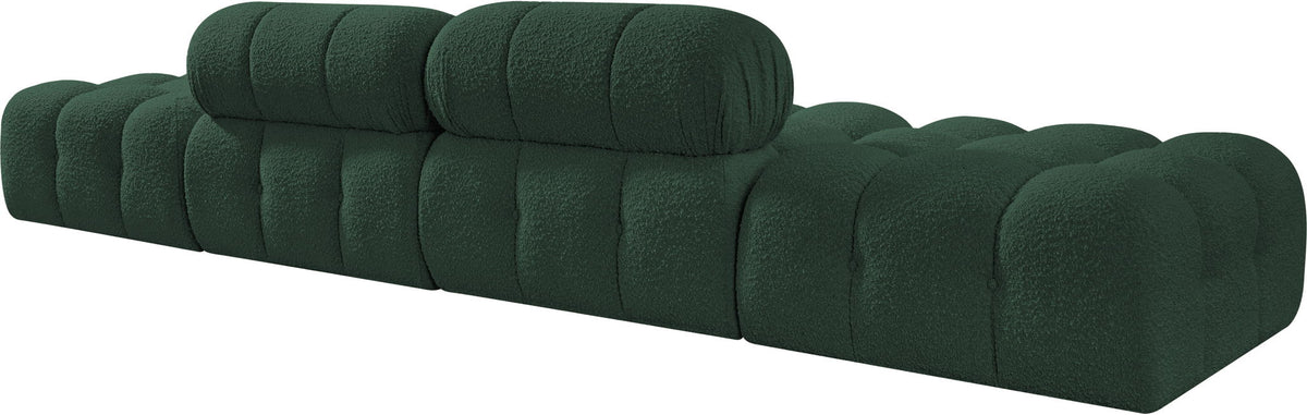 Ames - 4 Piece Boucle Upholstered Modular Sofa With 2 Backless Seats