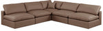 Comfy - 5 Piece Faux Leather Modular Corner Armless Sectional