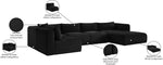 Shaggy - 5 Piece Modular U-Shaped Sectional