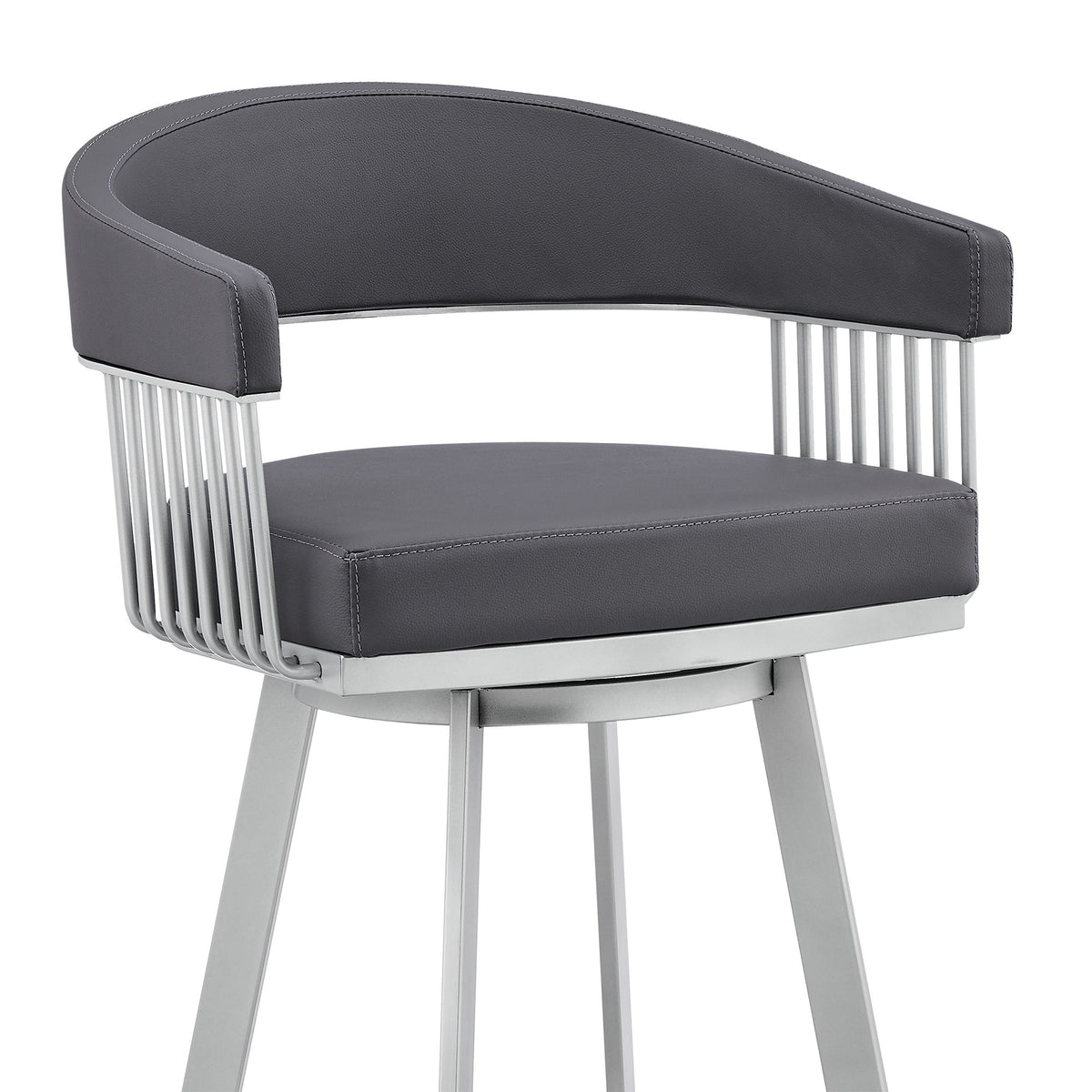 Bronson - Faux Leather Metal Bar Stool