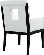 Gwendolyn - Faux Leather Dining Arm Chair With Black Frame