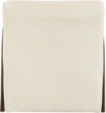 Neria - Chenille Fabric Upholstered Swivel Accent Chair - Painted Brown Base