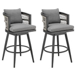 Zella - Outdoor Patio Swivel Counter Stool Set