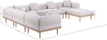 Laguna - 7 Piece Resilient Water Resistant Fabric 142" Upholstered Outdoor Patio Modular Sectional