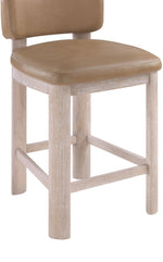Paloma - Vegan Leather Upholstered Counter Stool (Set of 2) - Tan / Rich Natural