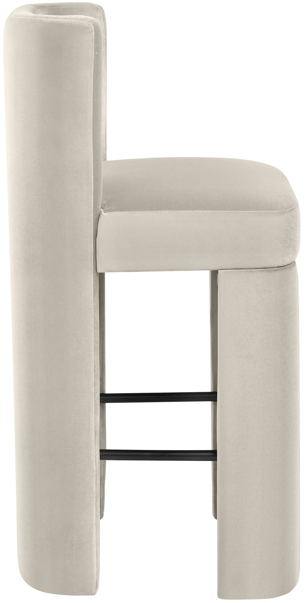 Zuno - Velvet Performance Fabric Upholstered Bar Stool (Set of 2)